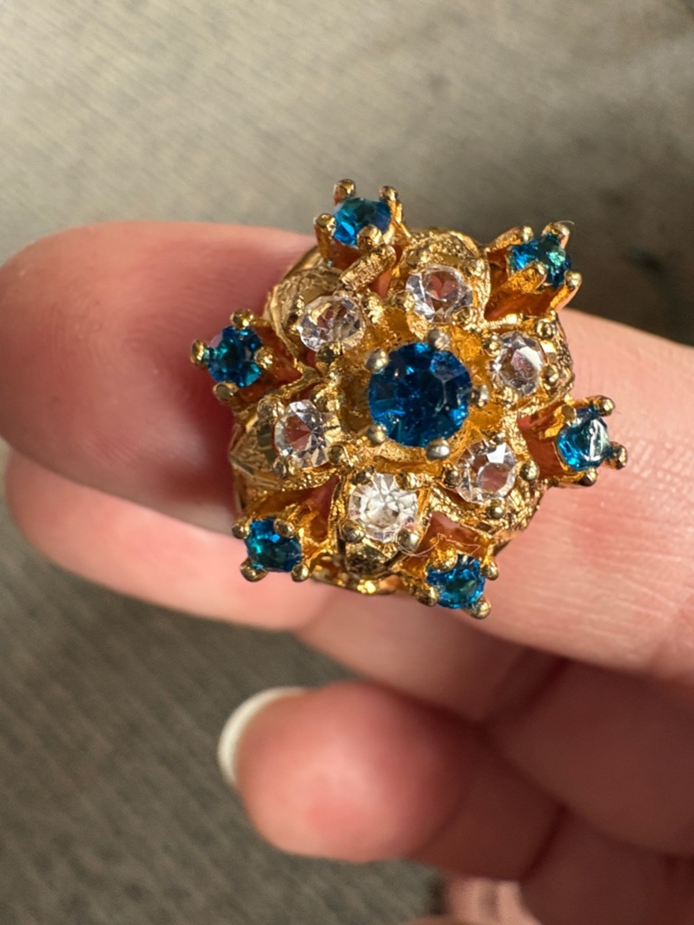 18k HGE plated cocktail ring